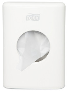 TORK Distributeur de sachets hygiéniques, plastique, blanc