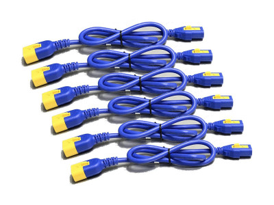 APC : POWER CORD kit (6 EA) LOCKING C13 TO C14 1.2M BLUE