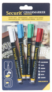 Securit Kreidemarker ORIGINAL SMALL, 4er Set, Pastell