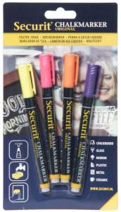 Securit Kreidemarker ORIGINAL SMALL, 4er Set, Pastell