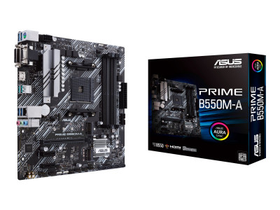 Asustek : PRIME B550M-A ATX +2GLN+U3.2+M2 SATA6+4XDDR4 (ryzen)