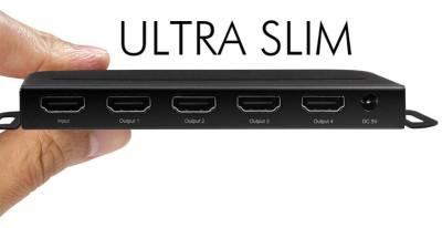 LogiLink Répartiteur Ultra Slim 4K Pro HMDI, support montage