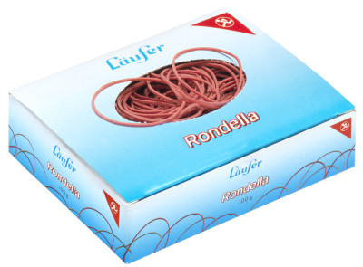 Läufer Gummiringe RONDELLA im Karton, rot, 40 mm, 100 g