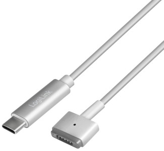 LogiLink Câble de chargement USB-C - Apple MagSafe, argent