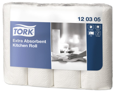 TORK Küchenrolle, extra saugfähig, 2-lagig, weiß