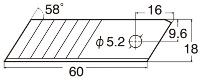 NT Lames de rechange pour cutter BSL 11P, largeur : 18 mm