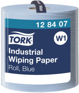 TORK Rouleau papier nettoyant pour l'industrie, 3 plis, bleu