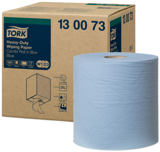 TORK Rouleau de papier nettoyant multi-usages, 2 plis, bleu