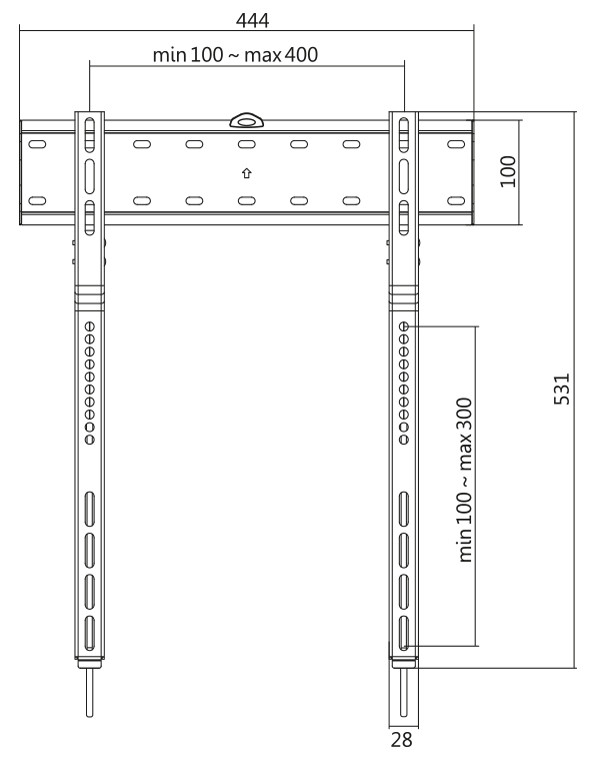 LogiLink Adaptateur VESA, pour écrans 81,28 - 139,7 cm (32