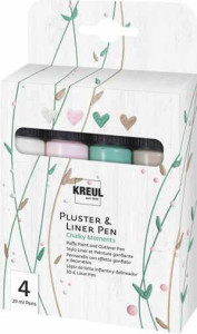 KREUL Pluster & Liner Pen, set de 4 Chalky Moments