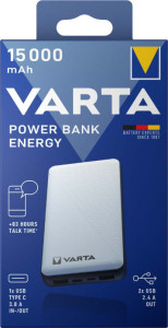 VARTA Mobiler Zusatzakku Power Bank Energy 5000, weiß