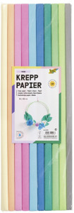 folia Rouleau de papier crêpon TREND, 500 mm x 2 m, assorti