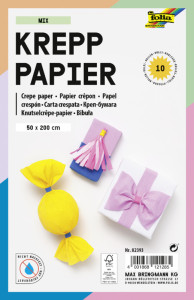 folia Rouleau de papier crêpon TREND, 500 mm x 2 m, assorti