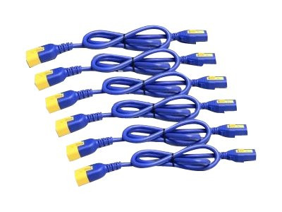 APC : POWER CORD kit (6 EA) LOCKING C13 TO C14 0.6M BLUE