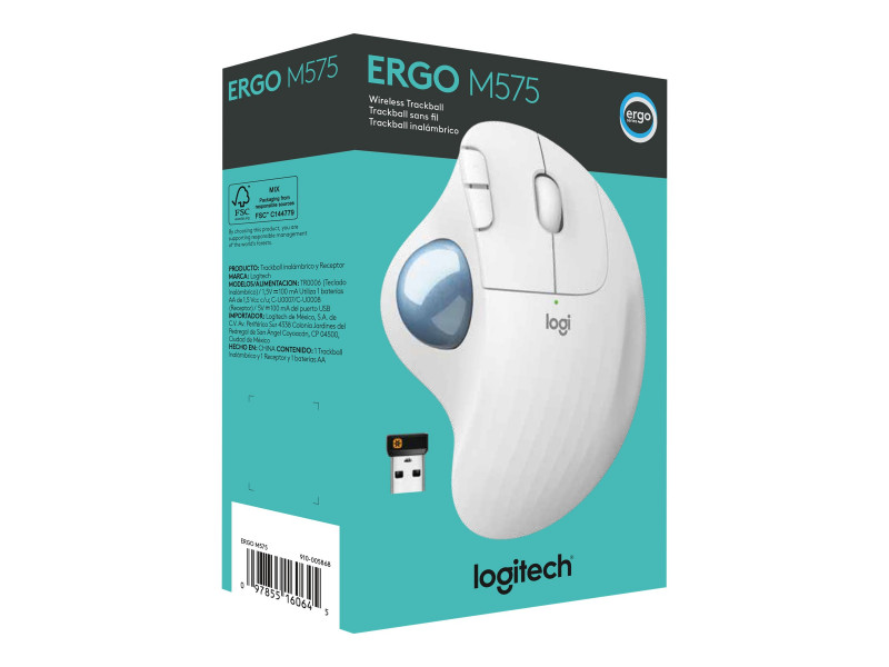 Logitech Ergo M575 for Business Souris Trackball sans fil 2000 DPI Graphite