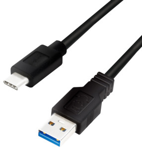 LogiLink Câble USB 3.2, USB-A - USB-C, 1,0 m, blanc
