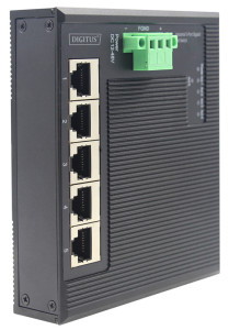 DIGITUS Commutateur industriel plat Gigabit, 5 ports, IP40