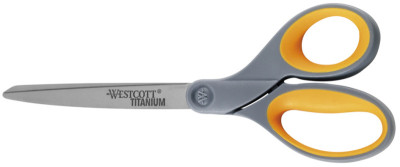 WESTCOTT Ciseaux Titanium Super, arrondi, droit, 180 mm