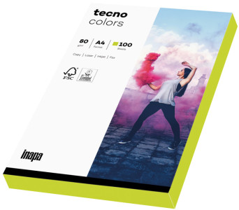 tecno Papier multifonction colors, A4, vert fluo