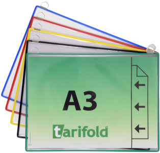 tarifold Poche à anse, format A3 horizontal, assorti