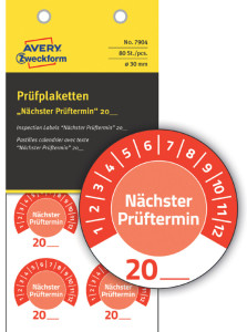 AVERY Zweckform Prüfplaketten 