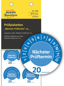 AVERY Zweckform Prüfplaketten 