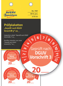 AVERY Zweckform Prüfplaketten 