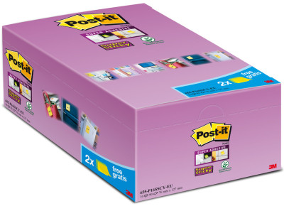 Post-it Bloc-note Super Sticky Notes, 76 x 76mm, 20+4, jaune