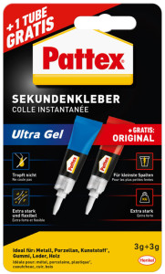 Pattex Colle instantanée Ultra Gel + liquide 3 g GRATUITS