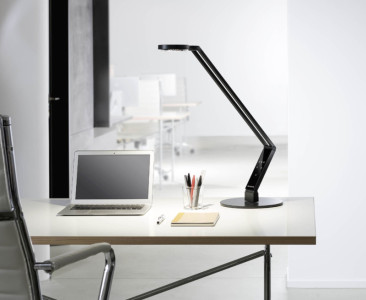 LUCTRA Lampe de table LED TABLE RADIAL BASE, noir