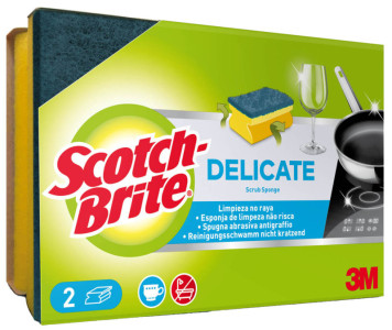 Scotch-Brite Universalschwamm DELICATE, Farbe: gelb/blau