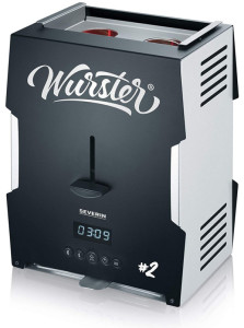 SEVERIN Grill de table Wurster WT 5005, 2000 W, noir/gris