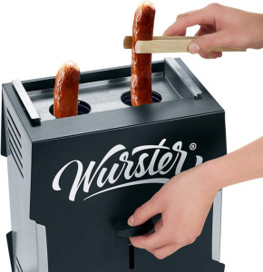 SEVERIN Grill de table Wurster WT 5005, 2000 W, noir/gris