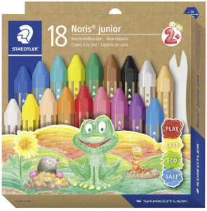 STAEDTLER Craie à la cire Noris junior, étui carton de 18