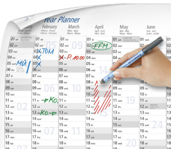 STAEDTLER Jahresplaner 2019 Lumocolor, trocken abwischbar