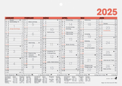 Glocken Tischkalender 