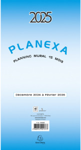 EXACOMPTA Planning mural PLANEXA 2019, dépliant 15 mois