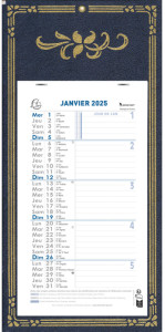 EXACOMPTA Calendrier mural 2019, 230 x 130 mm, fond Skytos