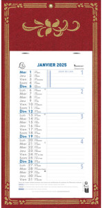 EXACOMPTA Calendrier mural 2019, 230 x 130 mm, fond Skytos