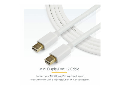 Startech : 1M WHITE MINI DISPLAYPORT cable M/M