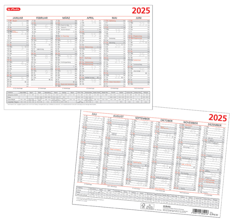 herlitz Tafelkalender 2019, DIN A4