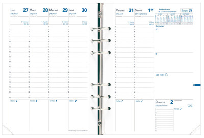 QUO VADIS Recharge pour organiseur Timer 21 Planing, 2019