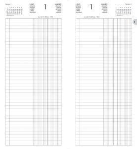 LECAS Agenda de Banque Long Privilège 2019, 150 x 340 mm