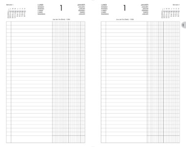 LECAS Agenda de La Banque Large 2024, 180 x 290 mm, 2 volumes