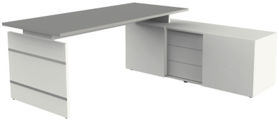 kerkmann Bureau complet Form 4, gris clair