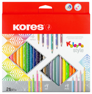 Kores Crayon couleur triangulaire 