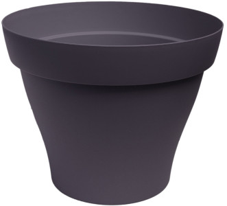 Poétic Pot de fleurs ROMEO, rond, diamètre 300 mm, gris-noir