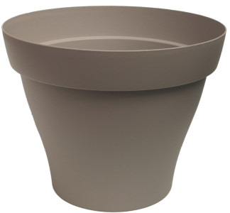 Poétic Pot de fleurs ROMEO, rond, diamètre 350 mm, taupe