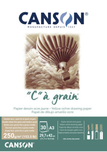 CANSON Album spiralé de papier dessin C à grain, A3