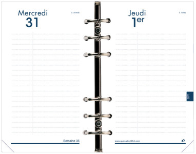 QUO VADIS Recharge Timer 17, 2021/2022, 1 jour par page